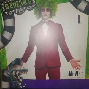 Men's Beetlejuice Wedding Suit Halloween Costume Sz L Large FAST SHIP!